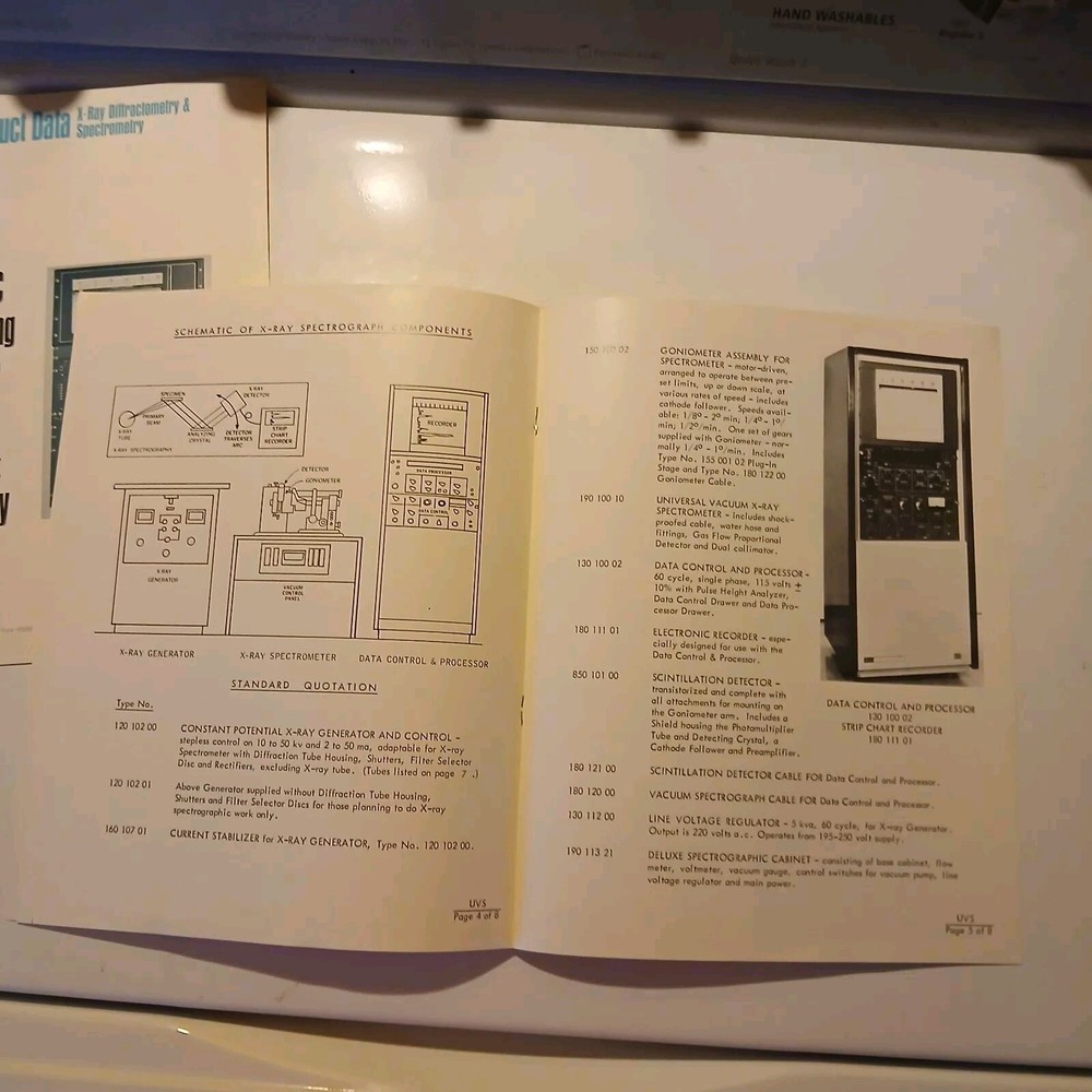 Vintage 1970 Norelco & Phillips Xray Diffraction & Spectrography Booklets Lot