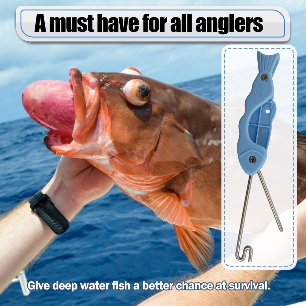 Fish Venting Tool Hook Remover Safe Convenient Dehooker Device Deep Sea