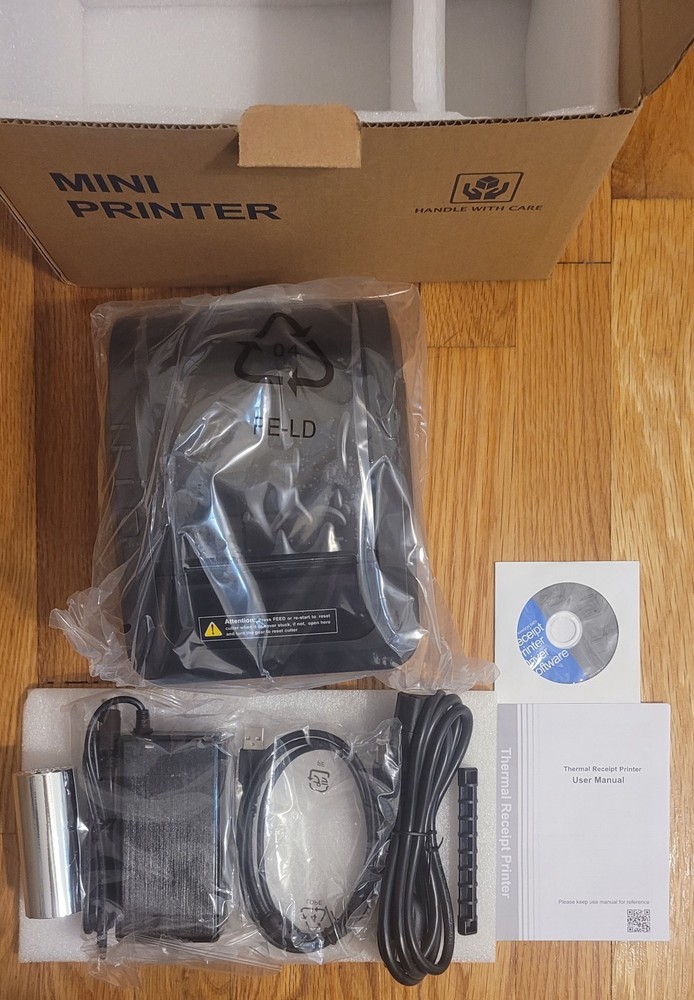 Mini Thermal Receipt Printer Model XK300 NEW OPEN BOX