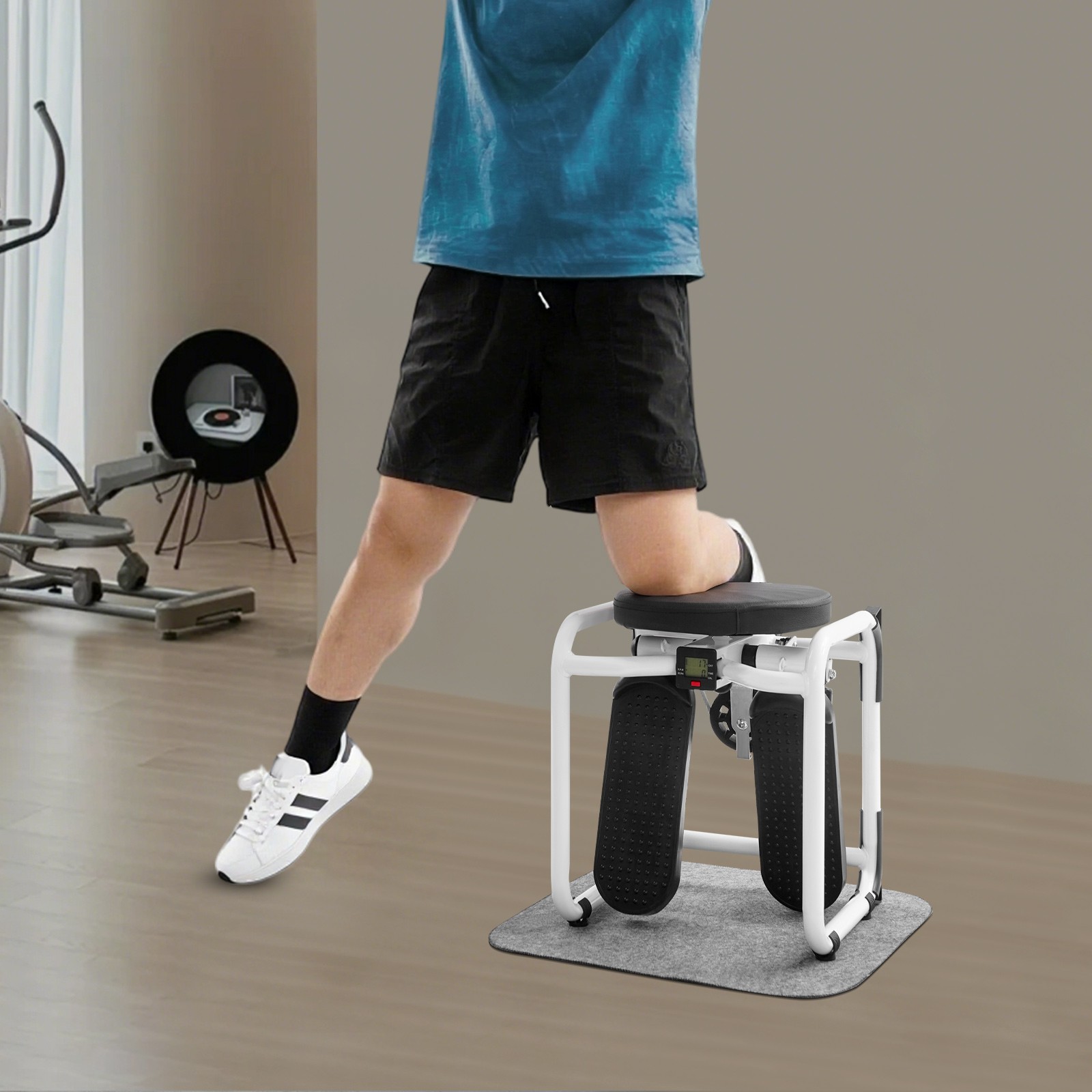 Multi-Function Stepper with Seat Mini Sport Stepping Machine for Home Exercise