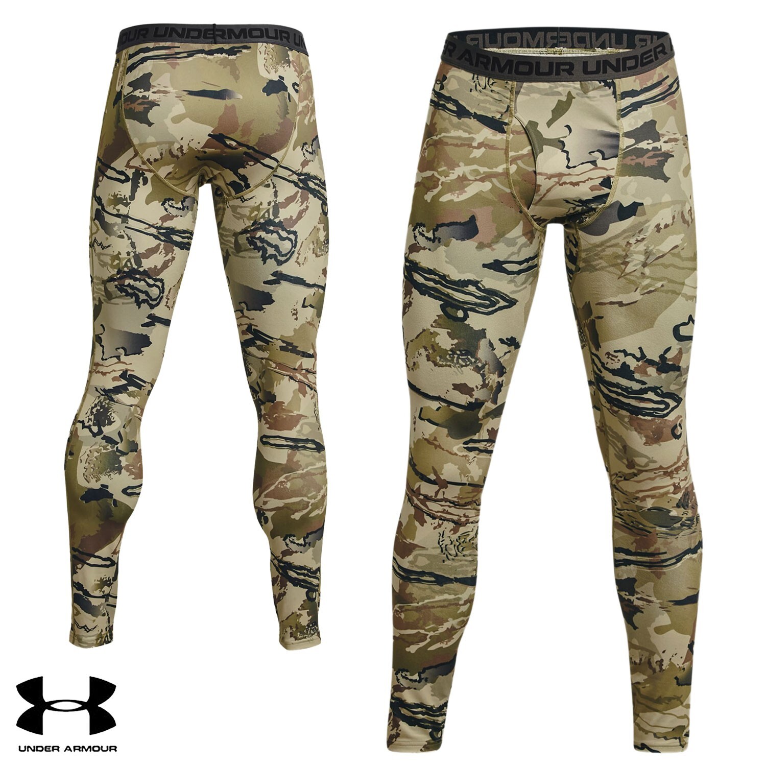 Under Armour ColdGear IR Base Layer Pants (2X)- Barren/BLK