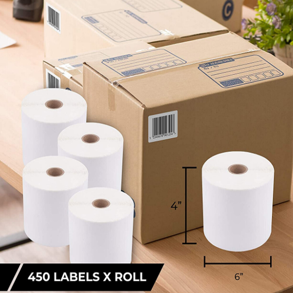 2-100 Rolls 4 x 6 Thermal Shipping Labels 450/Roll For Zebra ZP450 Eltron 2844