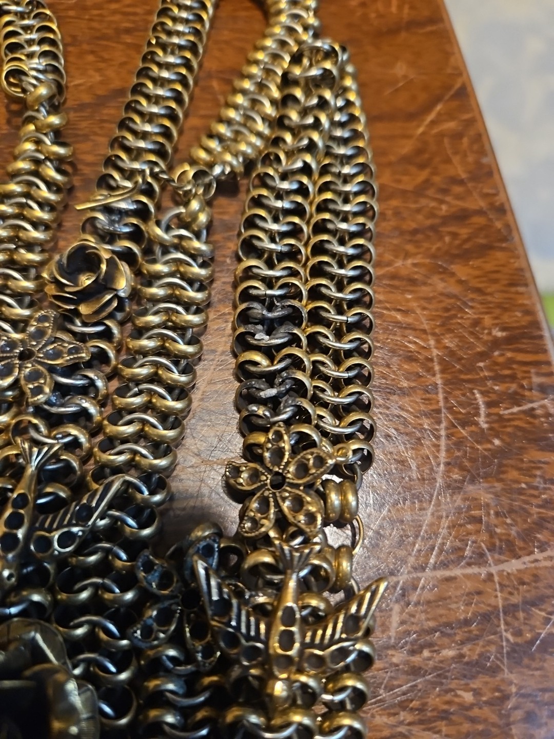 Huge Repurposing Lot Chains Pieces Vintage 60s Brass Stampings Findings Jewelry