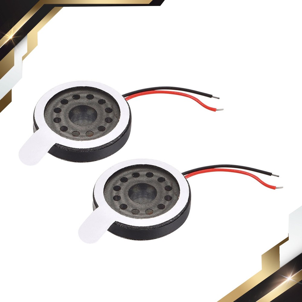 2Pack 1W 8 Ohm 16mm Dia Speaker with Wire for Electronic Projects