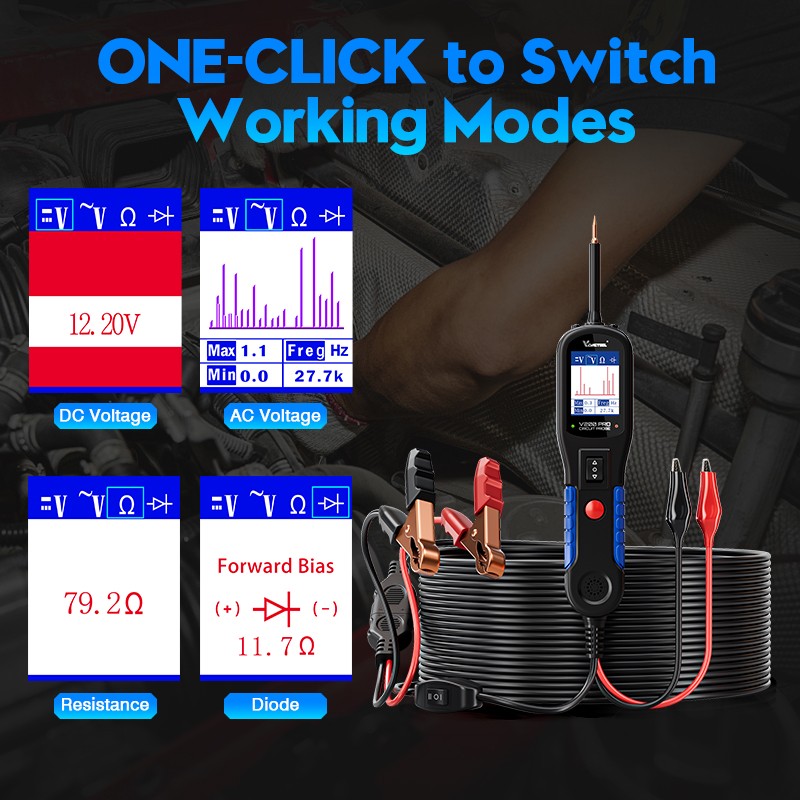 VDIAGTOOL V200PRO Kit Power Circuit Probe Tester Activating Component 30 Probe