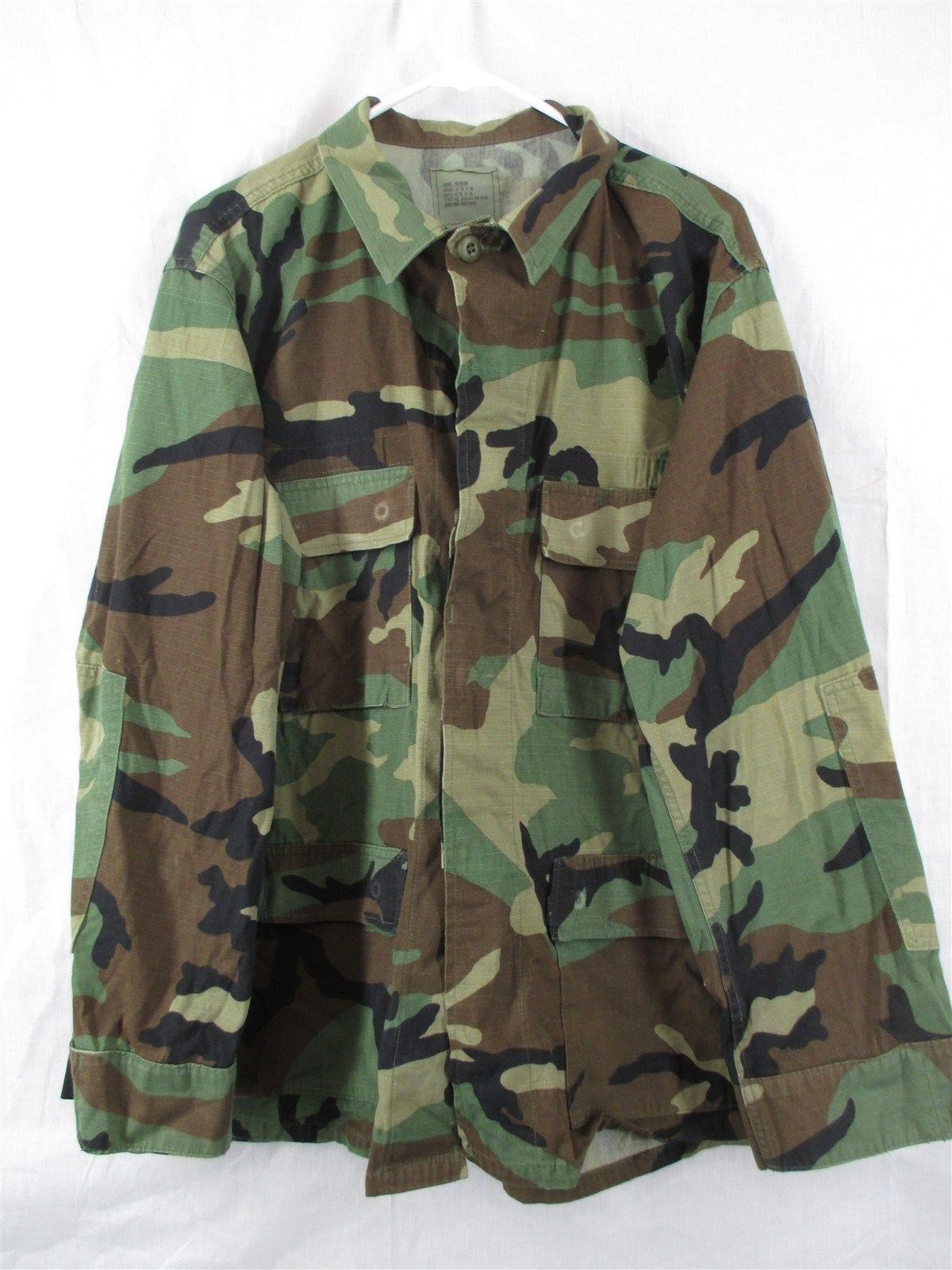 BDU Shirt/Coat Large Regular Hot Weather Ripstop Woodland Camo USGI Army