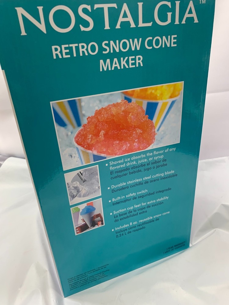 Nostalgia Retro Snow Cone Maker- Single Countertop Maker-Red *New