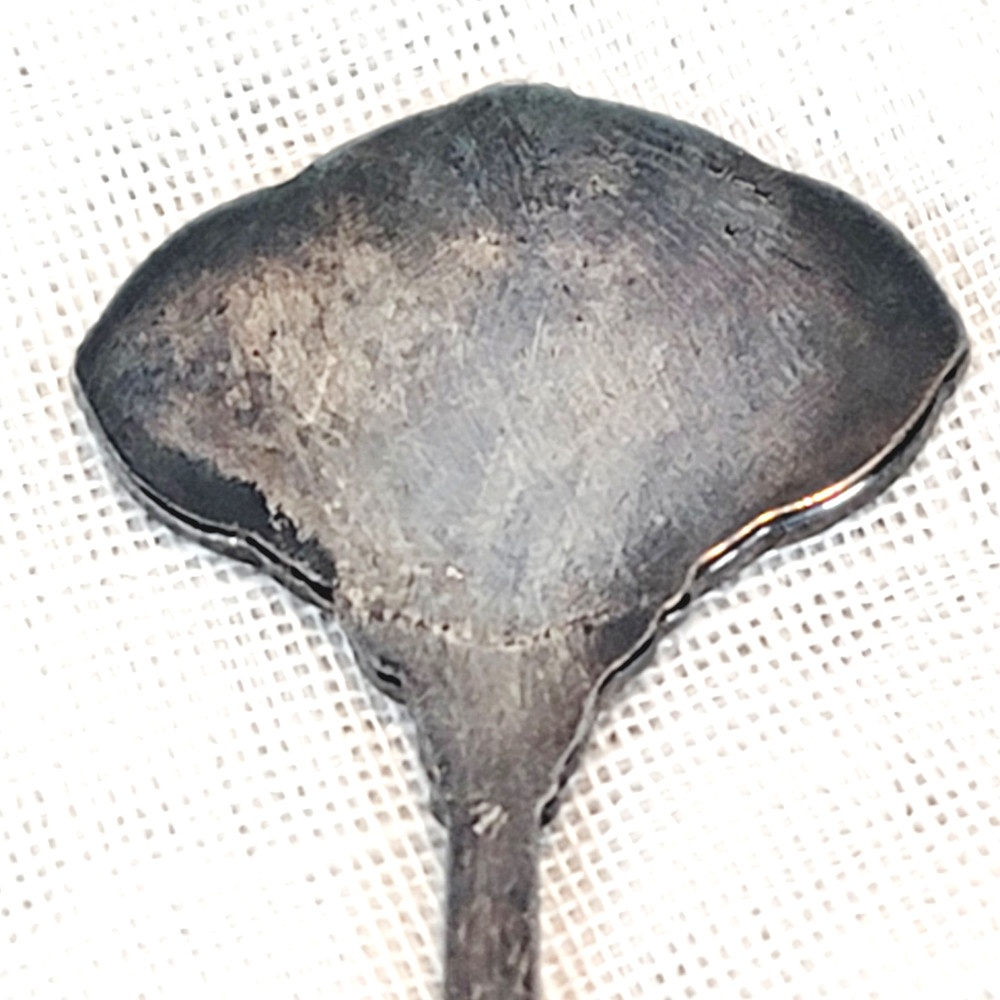 Exquisite EPNS Silverplated Enamel Spoon Cabot Tower St Johns Newfoundland Vtg