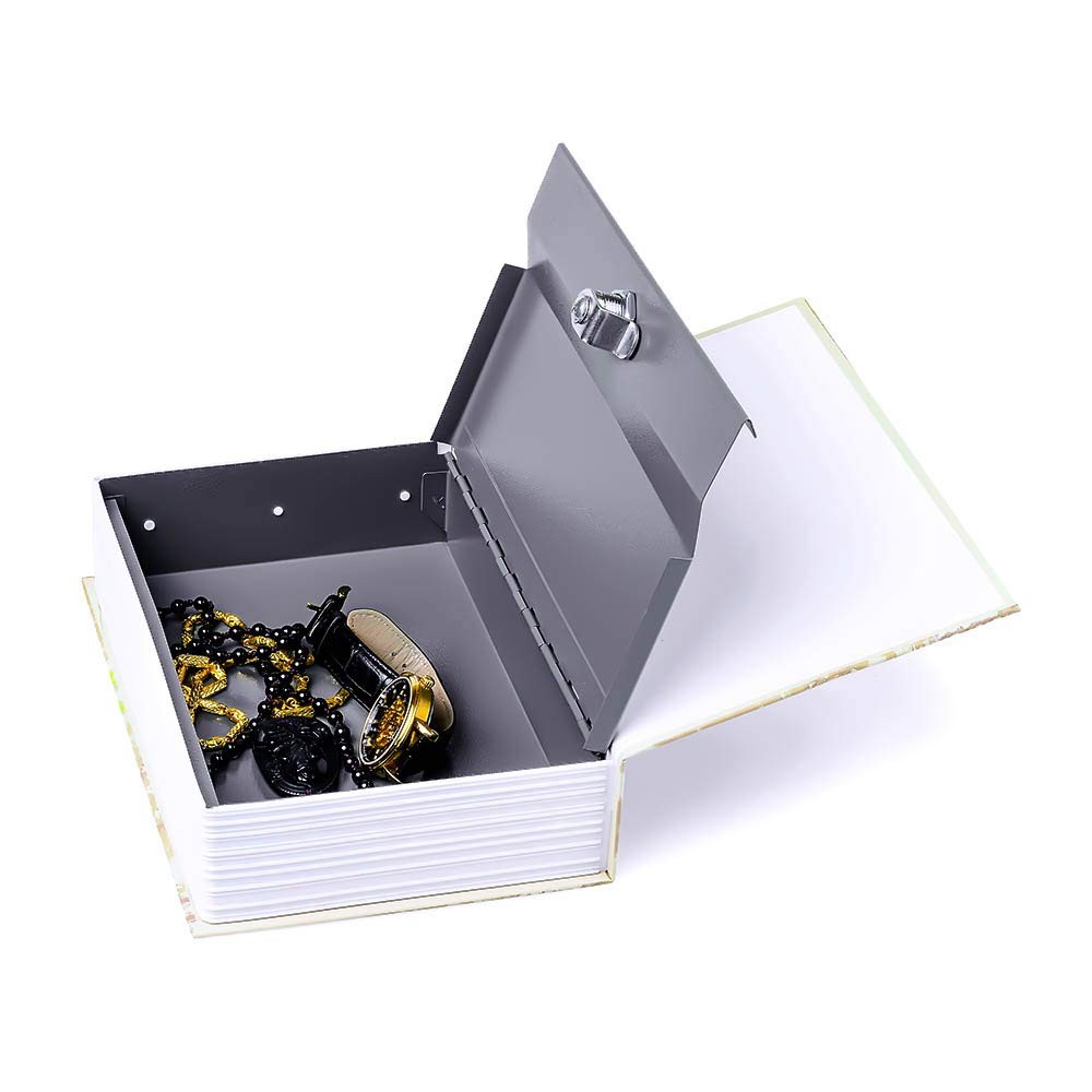 Hidden Book Safe Lockable Dictionary Style Secret Storage Box with Key