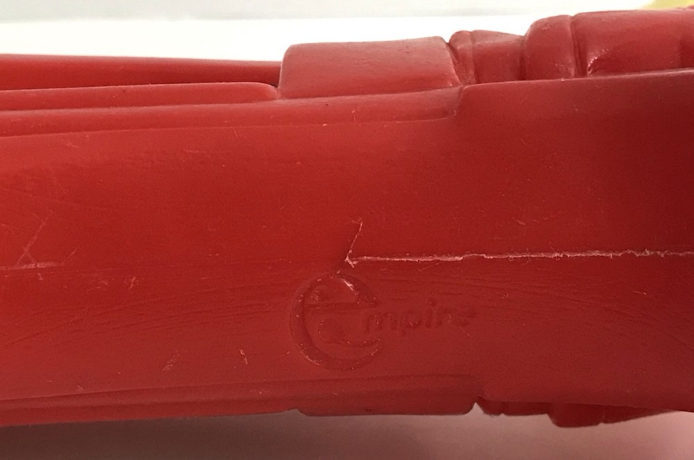 Empire Tractor & Farmer Bobble Head Pull Toy Blow Mold Original Pull String READ