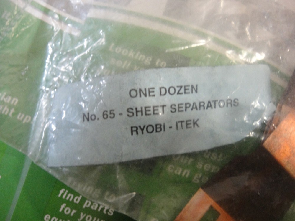 Ryobi-Itek Sheet Separators, Part #65