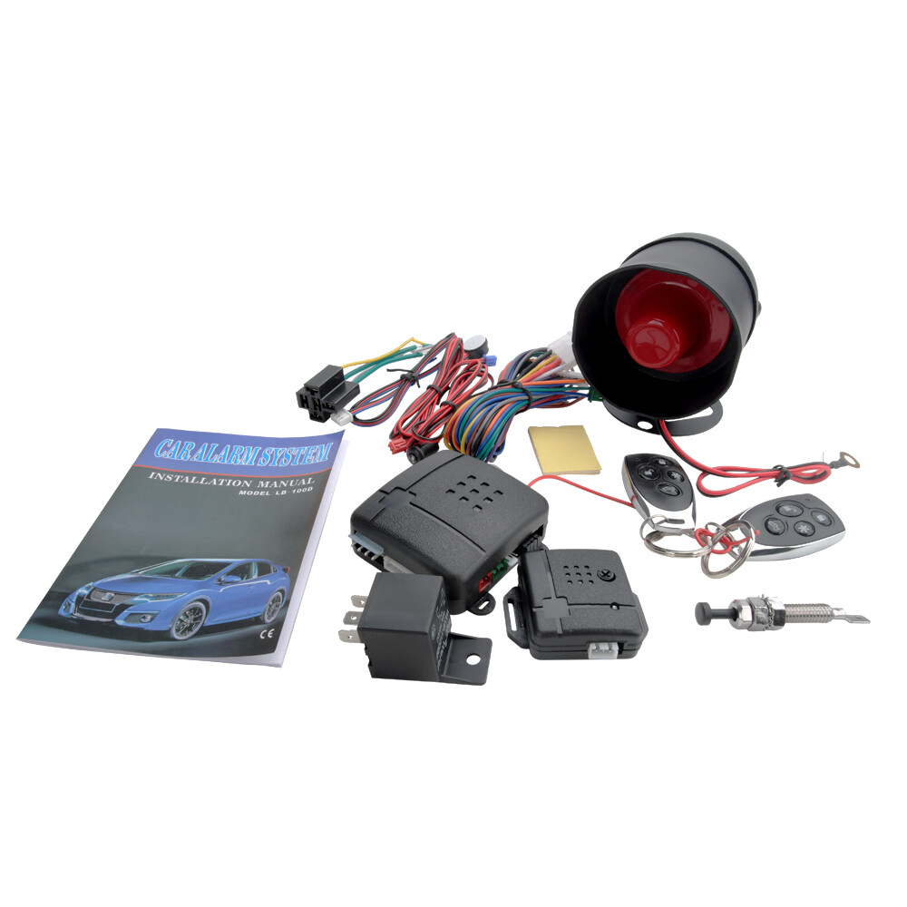Keyless Entry Car Alarm Security System, 2 Key Fob Remote Controls