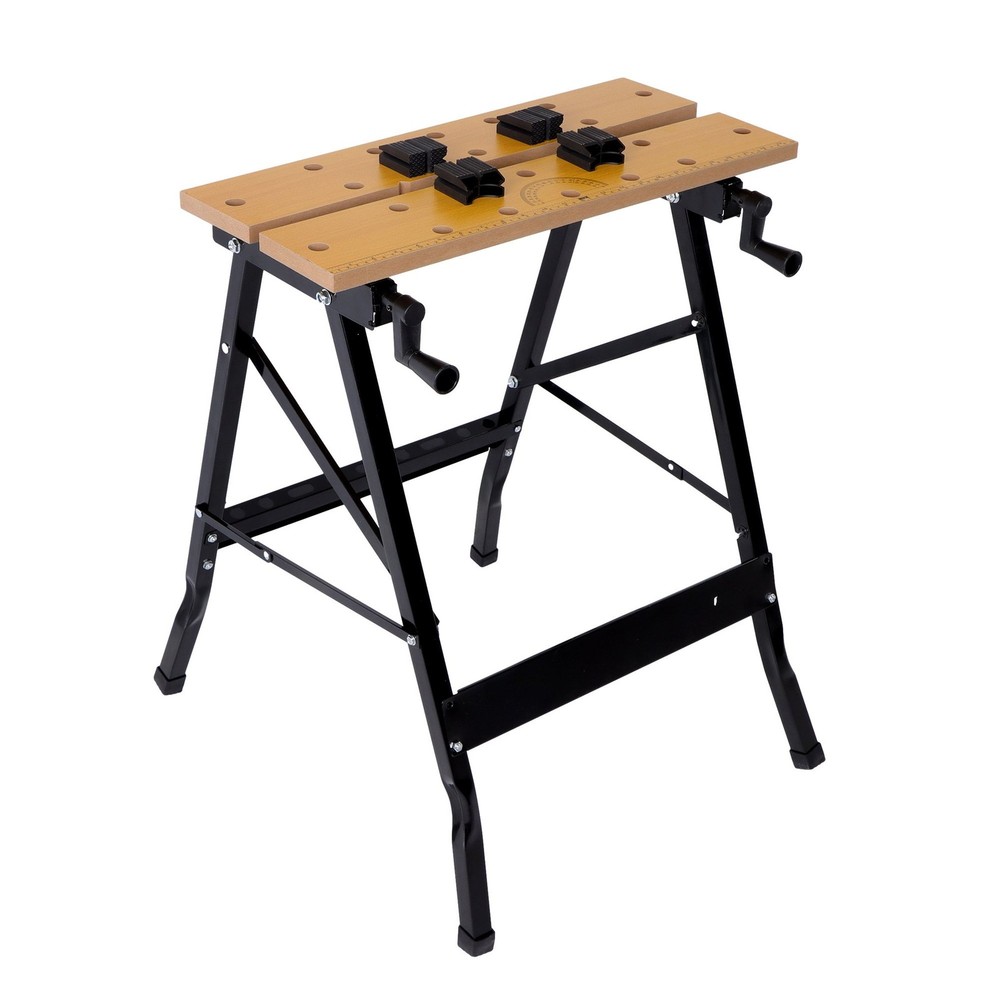 220Lbs Foldable Multi-Purpose Workbench With Measuring Ruler & Protractor