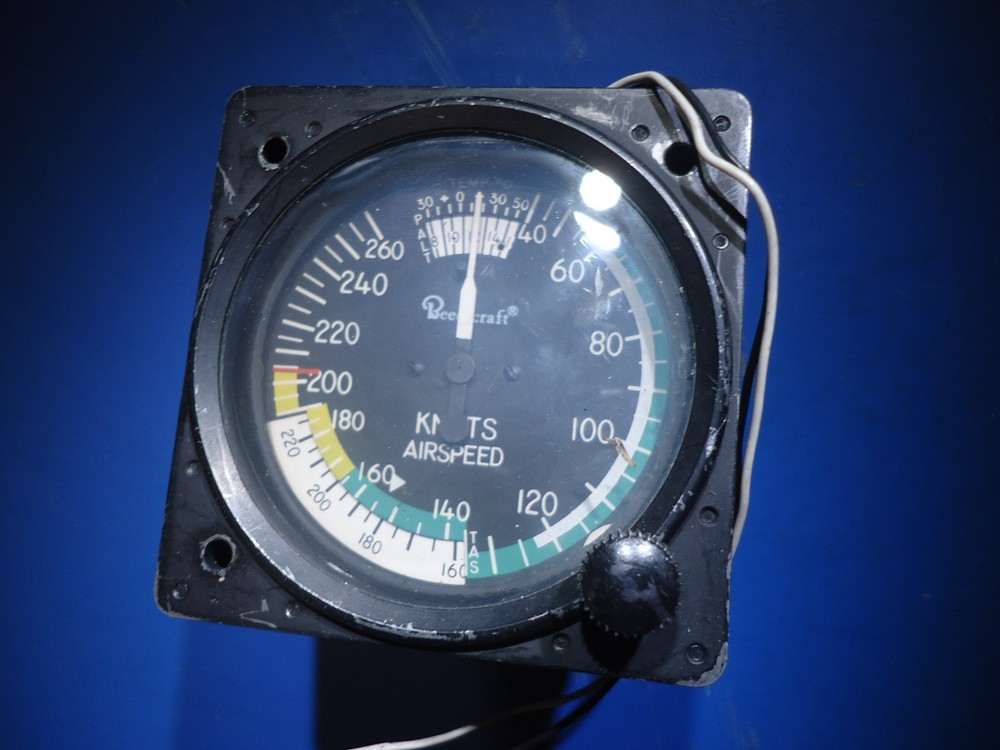 Beechcraft Airspeed Indicator Model  EA-5176 AS REMOVED
