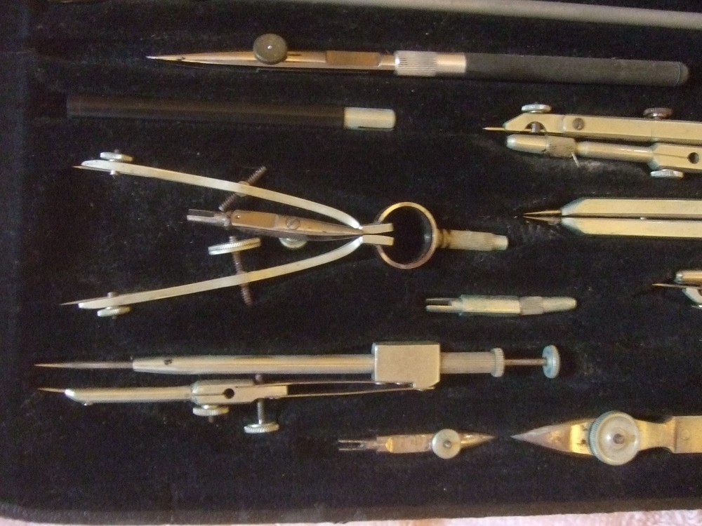Vintage Drafting Set Berlin Germany Original Case