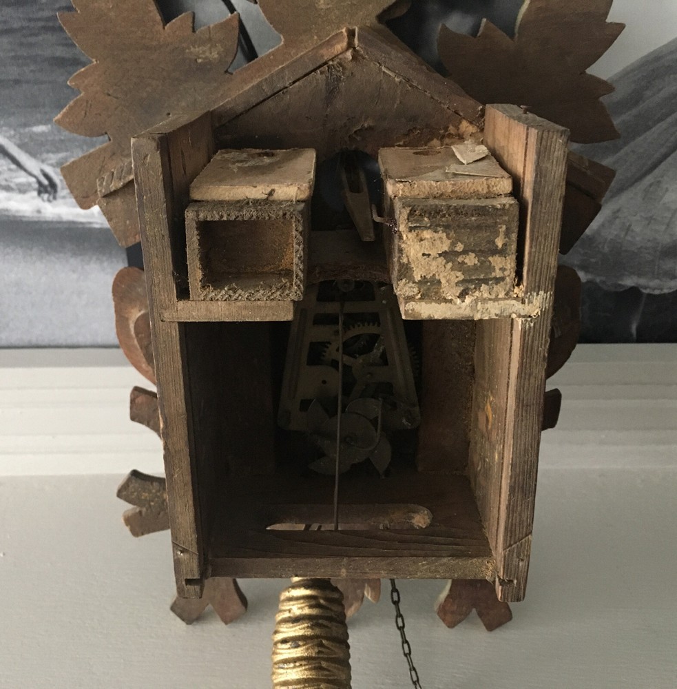 Vintage Wooden Cuckoo Clock. Foreign. As Found