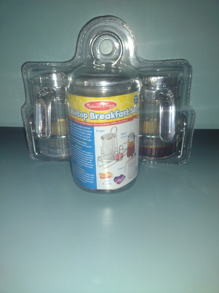 Melissa & Doug TABLETOP BREAKFAST SET 7Pcs- NEW-RARE - Breakfast Caddy