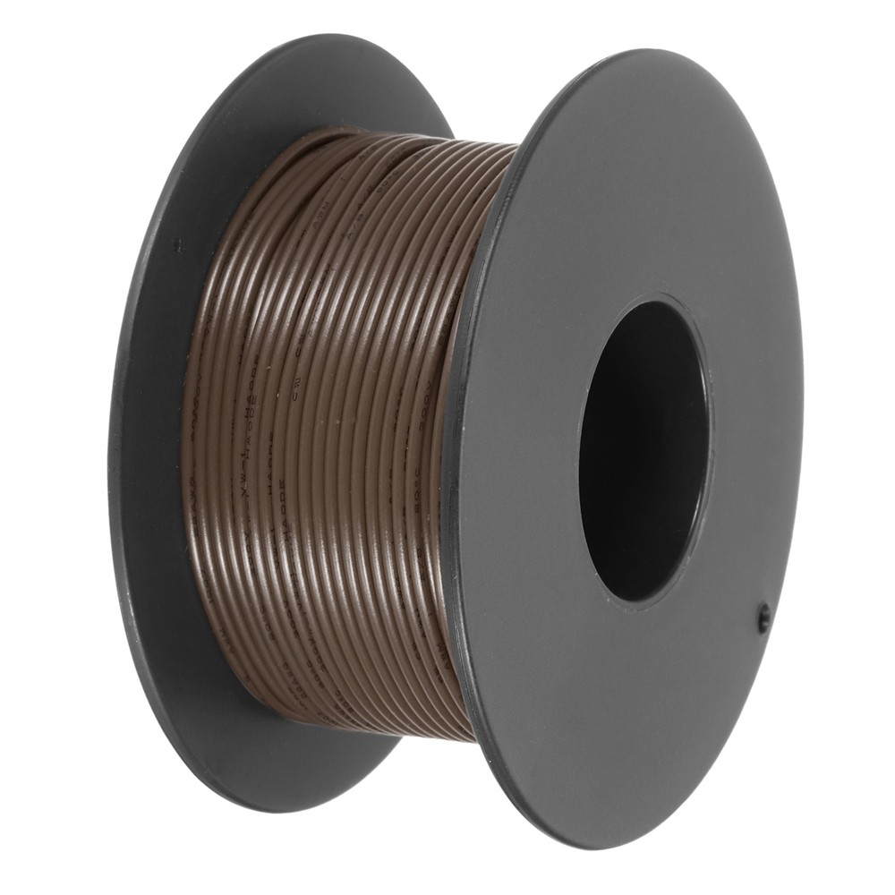 28AWG Stranded Wire PVC Hookup 30M/98ft Brown, Electrical Wire UL1007 Spool