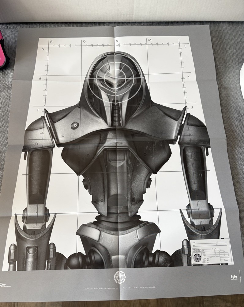 BattleStar Galactica Range Sheet Cylon Target Practice Poster-New