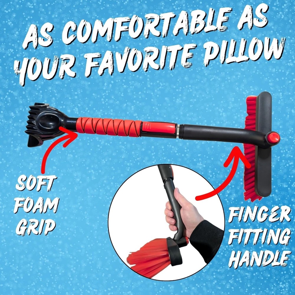 Extreme Weather Ready - Telescopic Ice Scraper & Snow Brush, 28" Long