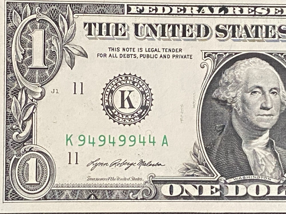 2021 - $1 - Binary Ink Transfer K94949944 - UNC