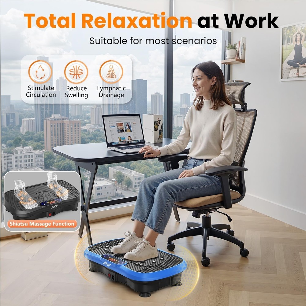 Compact Vibration Plate Exercise Machine - Full Body Shaker for Weight Loss