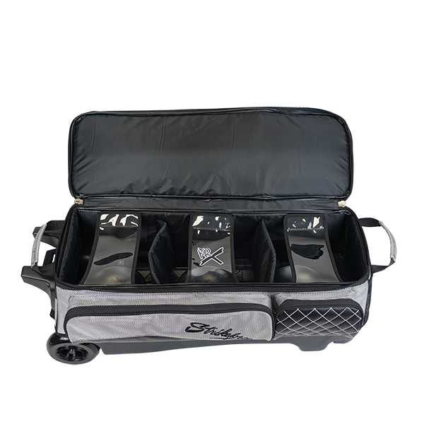 KR Strikeforce Royal Flush Silver 3 Ball Roller Bowling Bag