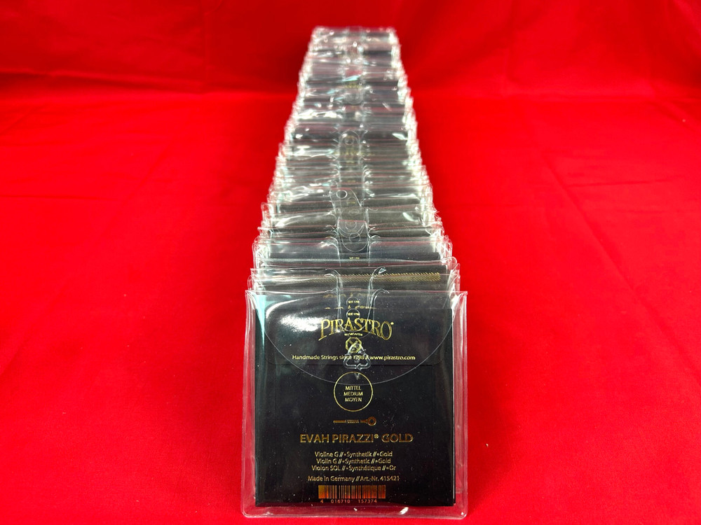 100% Authentic Evah Pirazzi Evah Gold Violin Strings Set 4/4 Gold G -LOOP E