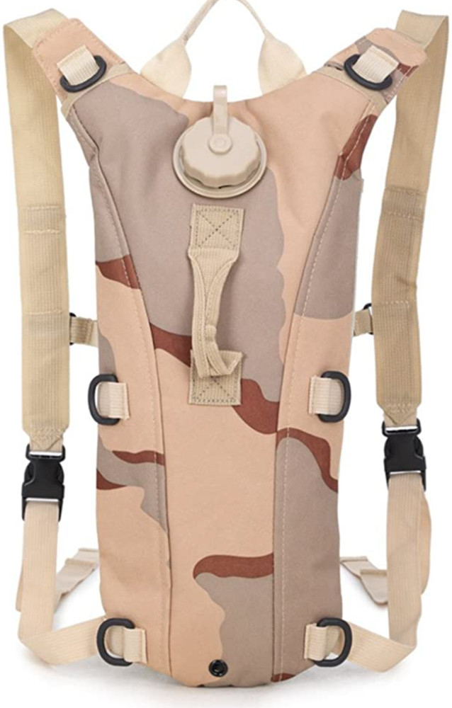BORMART 3 Liter 100 Ounce Hydration Bladder Backpack (Desert Camo)