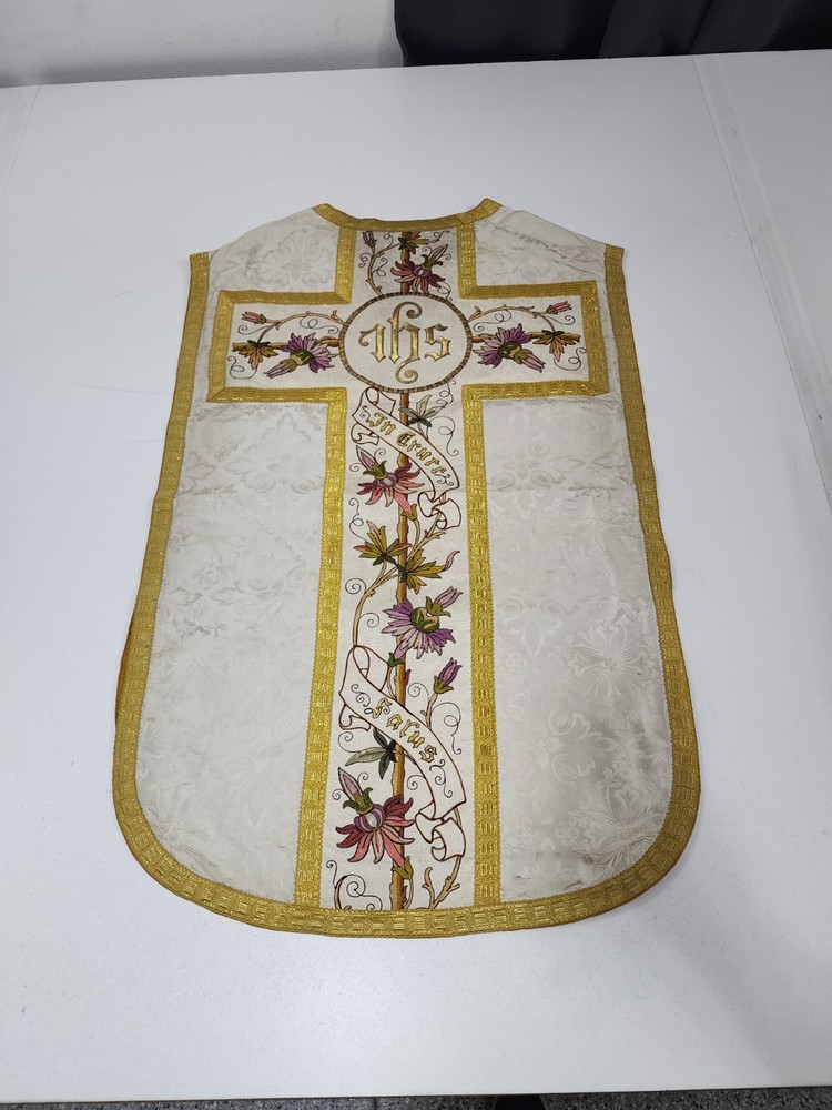 Antique Hand Embroidered Chasuble