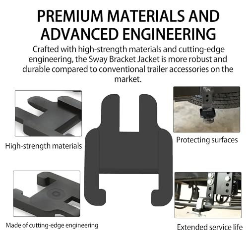 (2-Pack, Black) Sway Bracket Jacket Weight Distribution Hitch Parts 2pkBracket