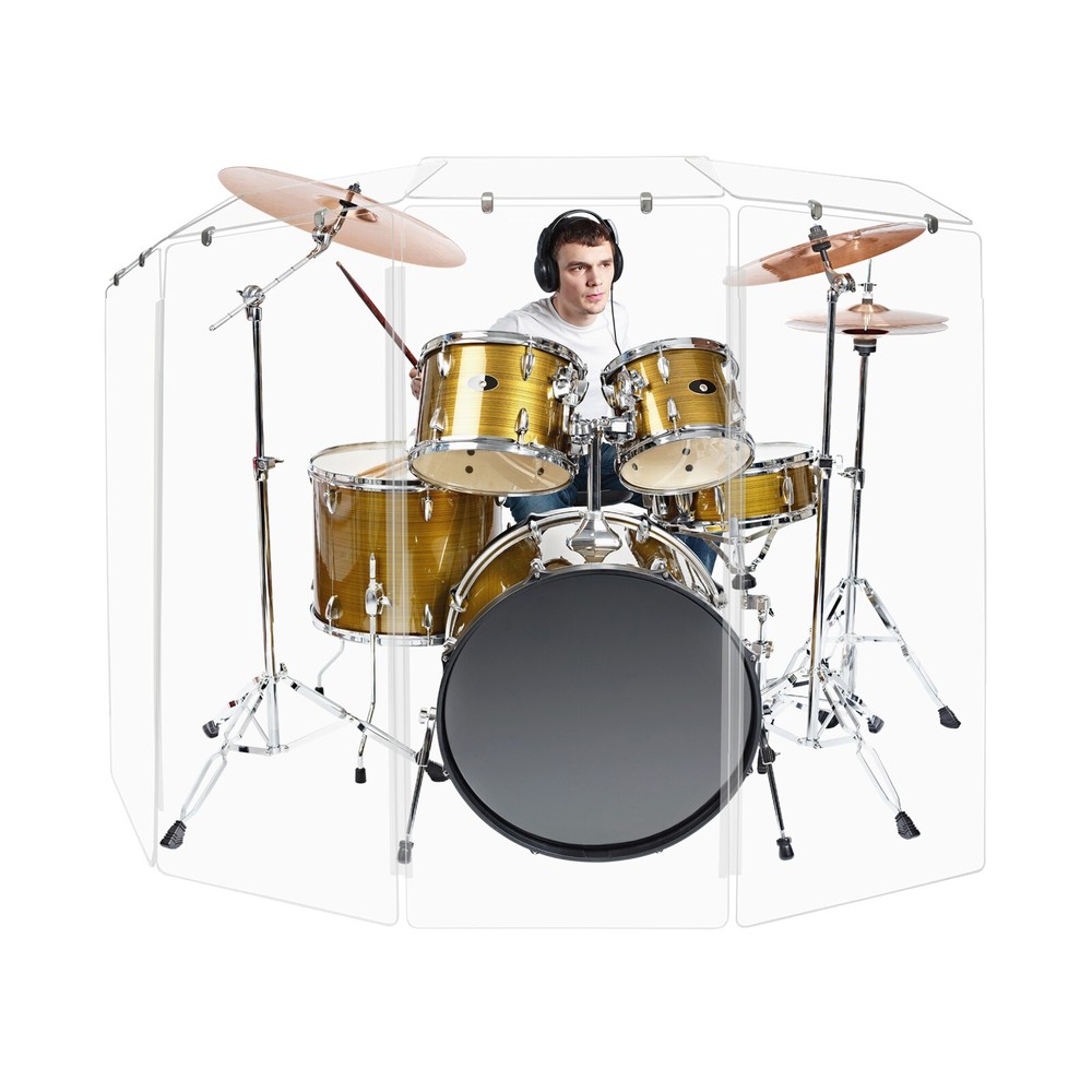 Drum Shield/Drum Screen Panels 4 Panels 2ftX4ft with Deflectors Total Height 5ft