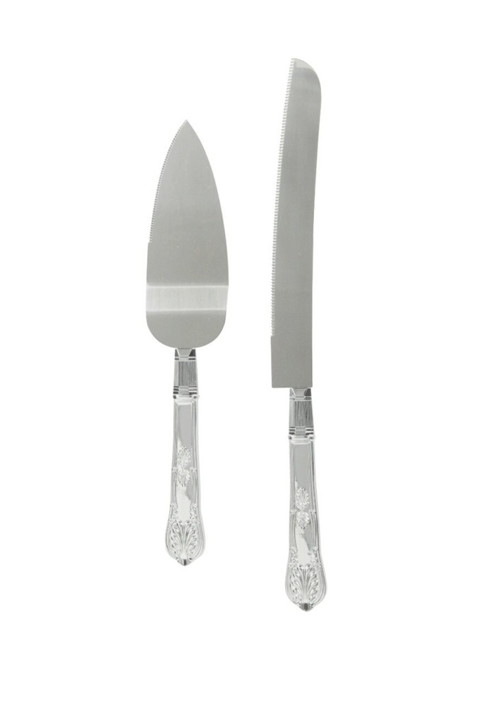 Simplicity 2pc Cake Knife & Server Set NIB Wedding Special Occasion