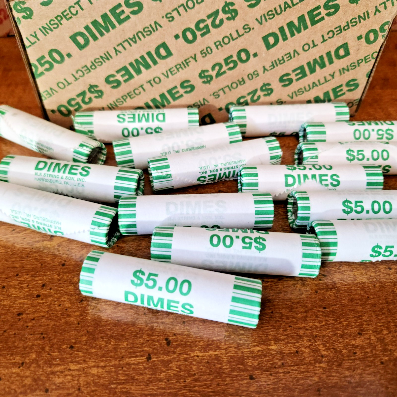 🔥 BANK SEALED Roosevelt Dime Roll - 1 Roll - 50 coins ($5 FV) UNSEARCHED‼️