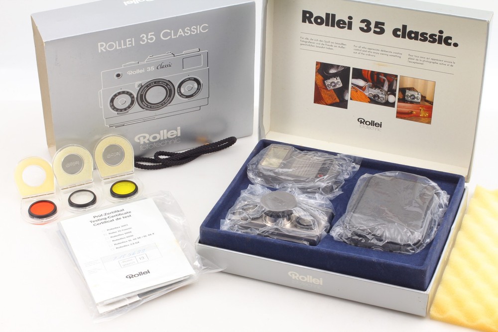 Complete set Tested [Unused Boxed] Rollei 35 classic Titan Edition From JAPAN