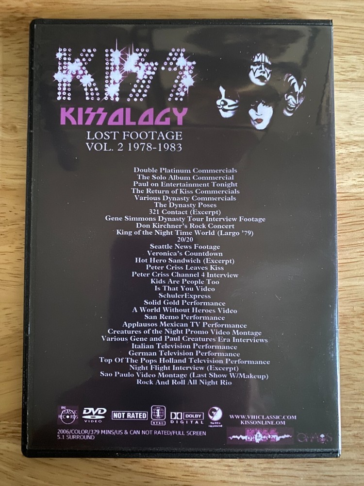 KISS - KISSology Lost Footage Vol. 1&2 1974-1983 Live DVD Gene Peter Paul Ace