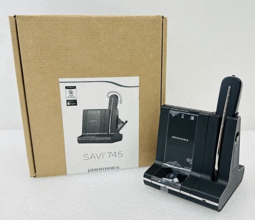 Plantronics Savi W745 DECT 6.0 Wireless Headset Earhook/Headband PC Microsoft NI