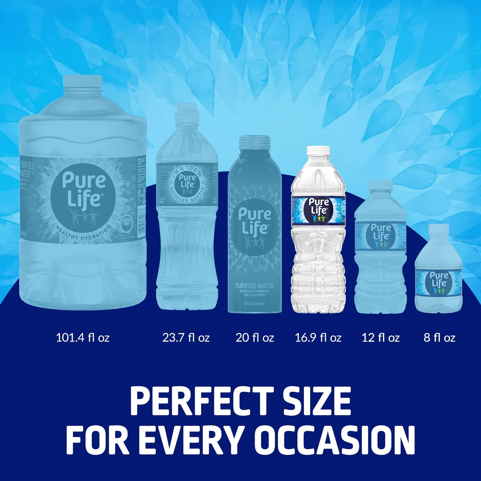Pure Life Purified Water Bottles, 12 Pack - Still 16.9 Fl Oz (Pack of 12)