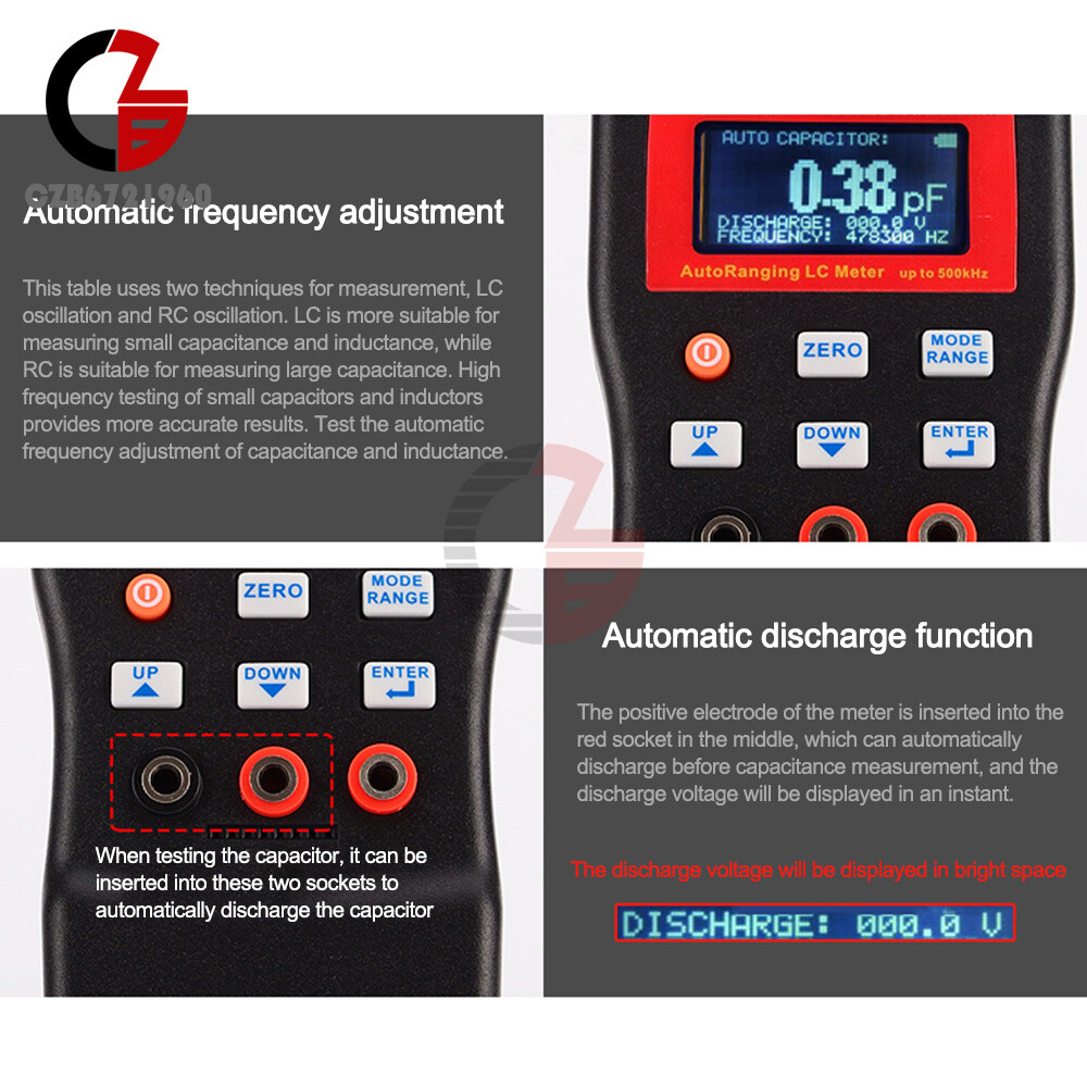 MLC500 Automatic Range Capacitance Inductance Meter Digital Capacitance Tester