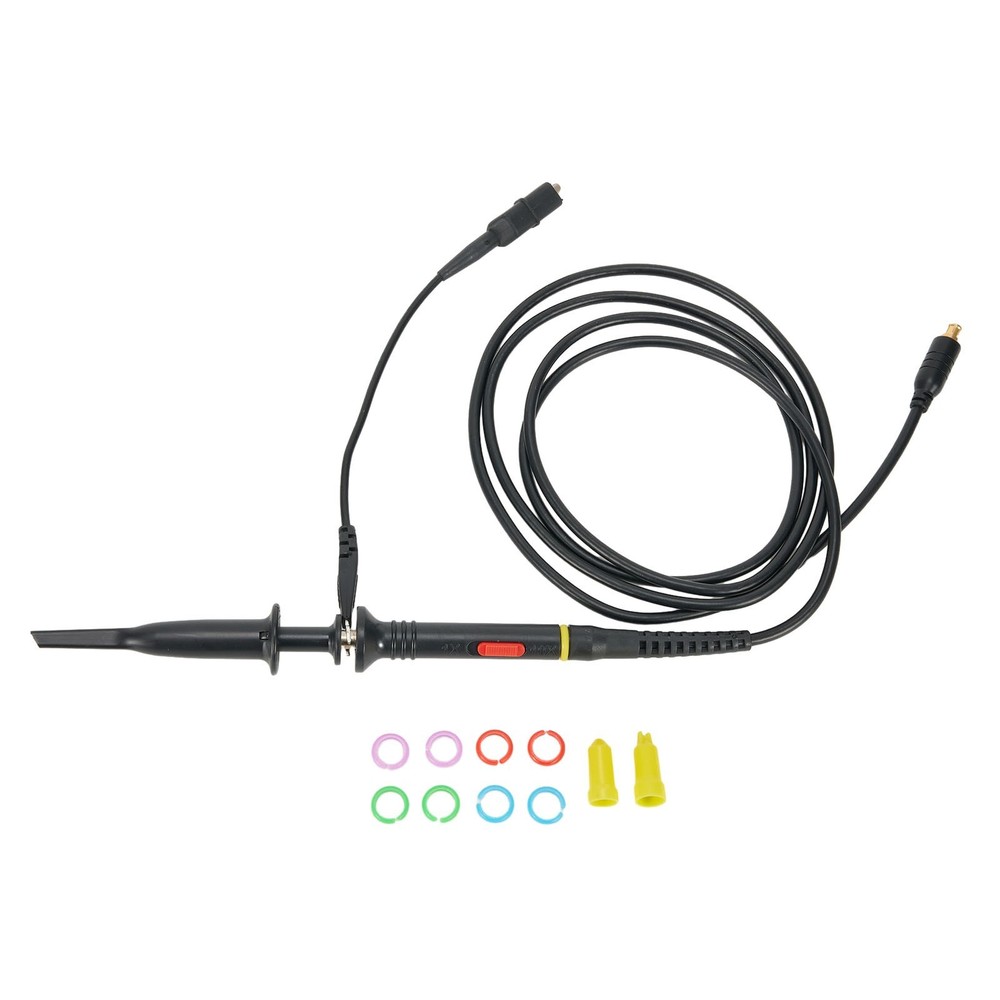 Oscilloscope Probe 5.8ns 60MHz MCX-B Marking Ring Probe Hook Rubber Probe