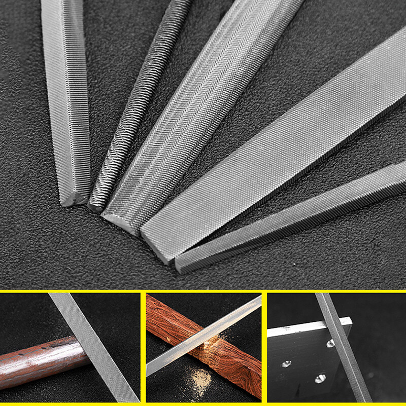 6"-12" File Set for Metal Wood Round Flat Triangular Half Round Square Grinding