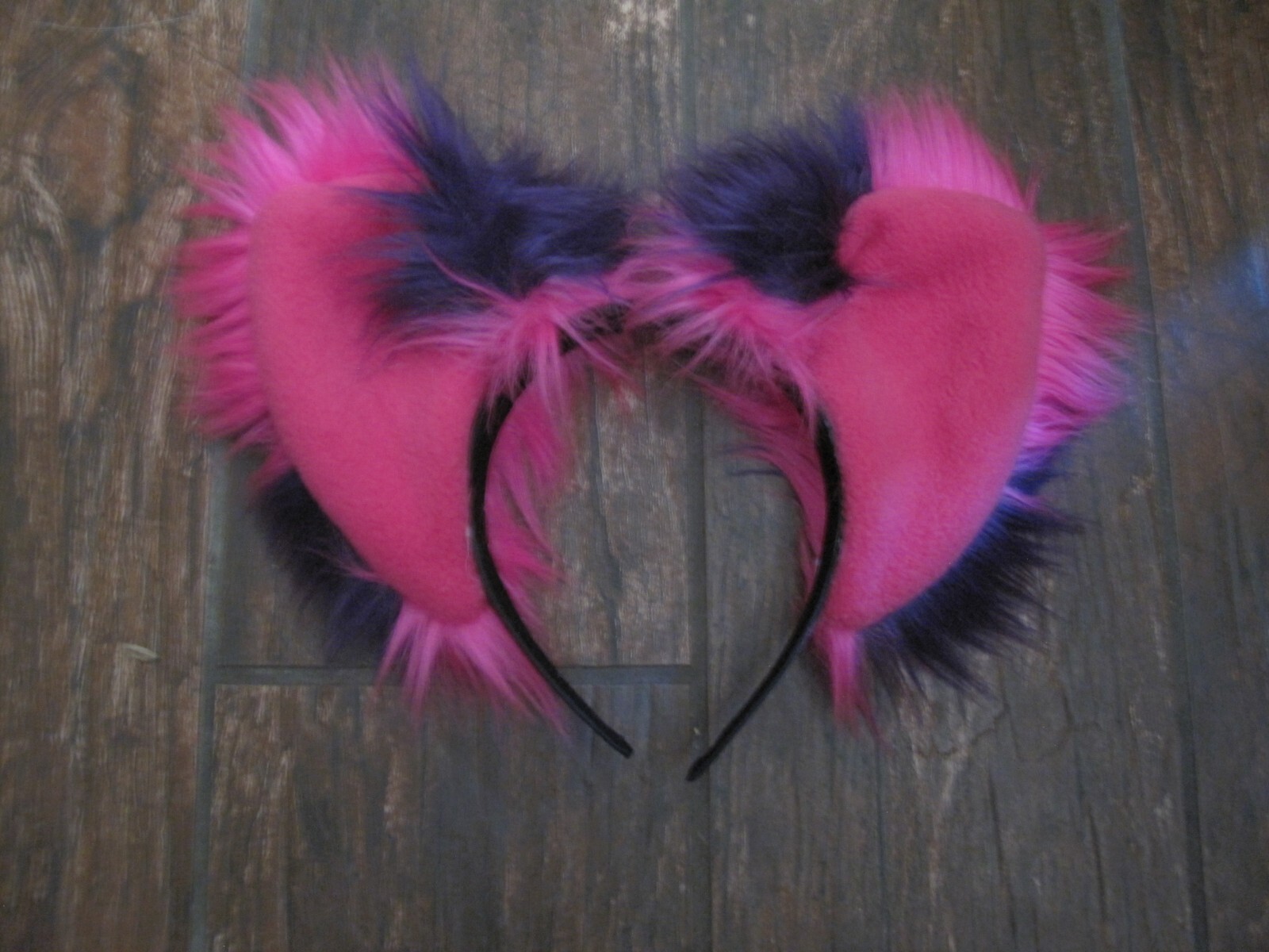 Cheshire Cat Pink/Purple Striped Luxury Shag Faux Fur Ears, Tails or Sets