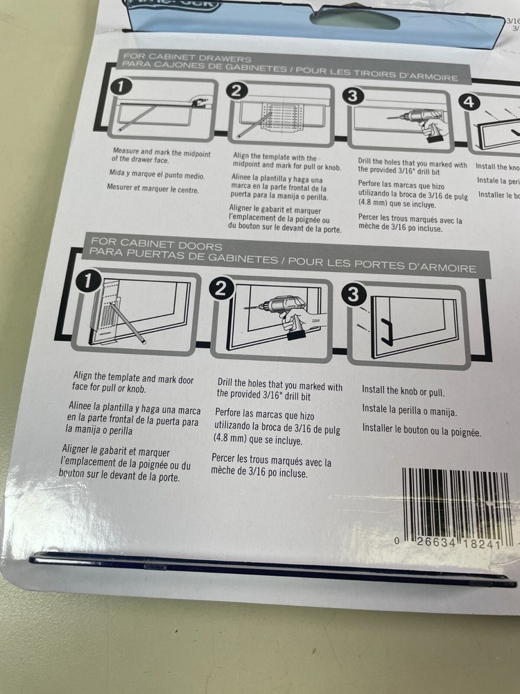 Amerock TMPMULTI Cabinet Door and Drawers Template