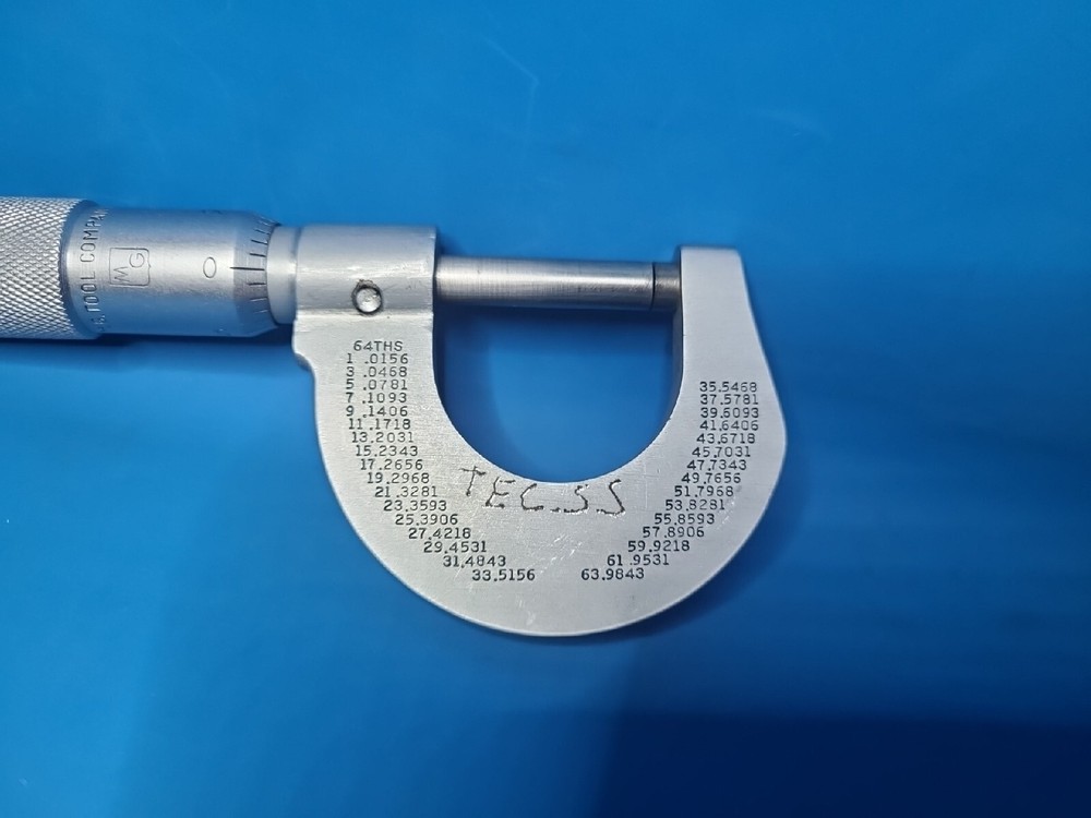 M.G. Tool 0-1" Micrometer