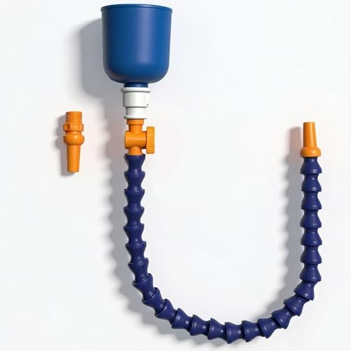 27" Bendable Transmission Funnel with Filter and Switch, Multi-Purpose 25 Blue