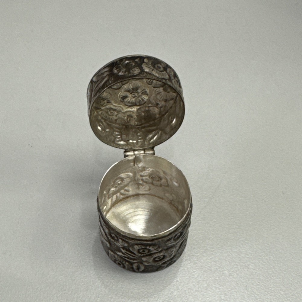Victorian Sterling Silver Pill Box