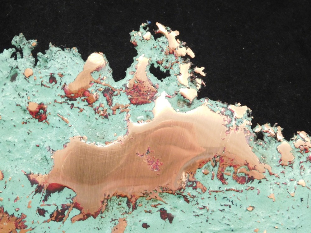 BIG! Bright Solid COPPER SPLASH Art Sculpture 429gr