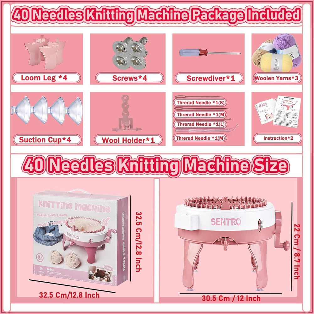 Sentro Knitting Machine, Sentro 40 Needles Knitting Machine Automatic Circular W