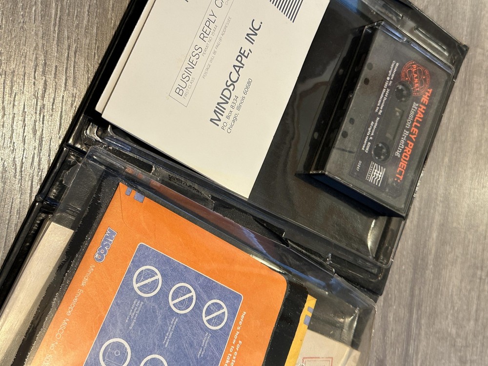 Vintage The Halley Project Atari Commodore Big Box Game Mindscape 1985 Complete