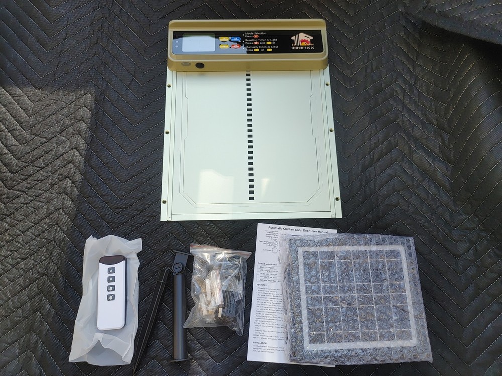 Automatic Chicken Coop Door Solar Powered, LCD Display Chicken Door with Timer